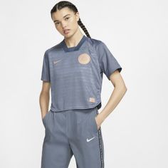 Женская игровая футболка с коротким рукавом Nike F.C. Dri-FIT