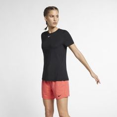 Женская футболка из сетчатого материала с коротким рукавом для тренинга Nike Pro