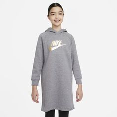 Платье-худи для девочек школьного возраста Nike Sportswear
