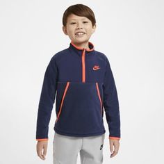 Зимняя худи с молнией на половину длины для мальчиков школьного возраста Nike Sportswear