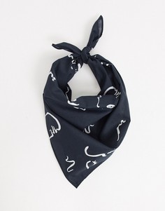 Черная бандана с принтом "лица" ASOS DESIGN-Черный