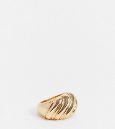 Золотистое фактурное кольцо Reclaimed Vintage inspired-Золотой