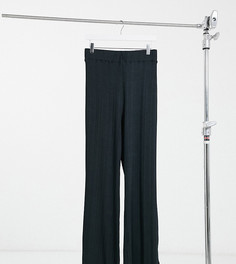 Черные расклешенные брюки в рубчик River Island Plus-Черный