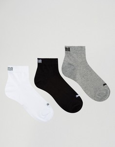 3 пары носков высотой 3 четверти Puma-Серый