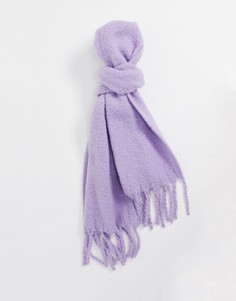 Фиолетовый пушистый шарф из переработанных материалов Boardmans