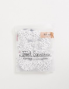 Махровые резинки для волос из микрофибры Kitsch (Micro Dot)-Бесцветный