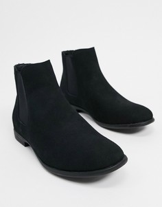 Черные ботинки челси из искусственной замши Jack & Jones-Черный