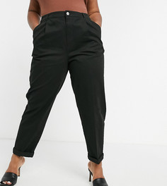Черные брюки-чиносы ASOS DESIGN Curve hourglass-Черный