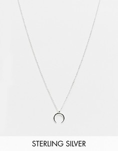 Серебристое ожерелье-цепочка с подвеской-вилочкой на счастье с позолотой 18 карат Pieces-Серебряный