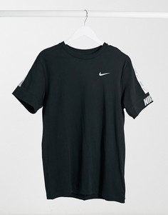 Черная футболка с фирменной тесьмой Nike Repeat Pack-Черный