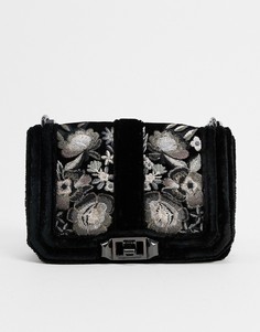 Черная кожаная сумка через плечо Rebecca Minkoff-Черный