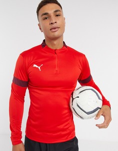 Красный топ с молнией 1/4 Puma Football