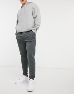 Темно-серые спортивные брюки с манжетами на штанинах и фирменным логотипом Polo Ralph Lauren-Серый