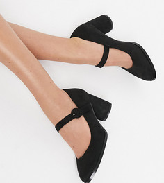 Черные туфли Мэри Джейн для очень широкой стопы Simply Be Jennifer-Черный