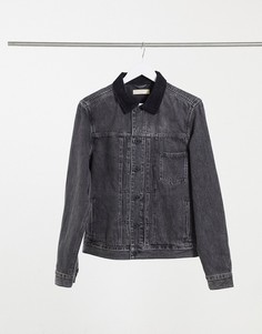 Выбеленная черная джинсовая куртка AllSaints Pembridge-Черный