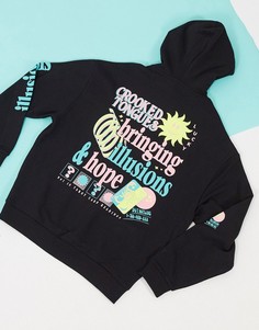 Футболка с принтом Crooked Tongues unisex-Черный
