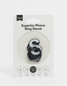 Кольцо для телефона с металлической буквой "S" Typo-Многоцветный