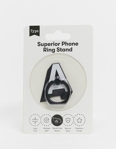 Кольцо для телефона с металлической буквой "A" Typo-Многоцветный