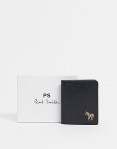 Черный кожаный бумажник с логотипом PS Paul Smith