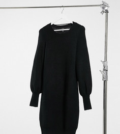 Черное платье-джемпер с объемными рукавами Vero Moda Tall-Черный цвет