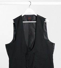 Облегающий двубортный жилет с глубоким вырезом Devils Advocate Plus-Черный цвет