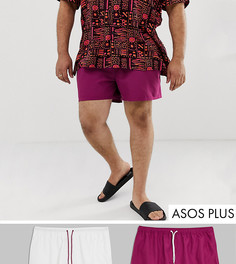 Короткие шорты для плавания ASOS DESIGN Plus-Мульти
