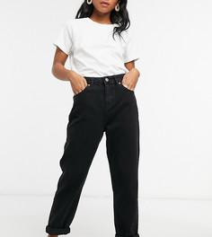 Черные джинсы в винтажном стиле с завышенной талией ASOS DESIGN Petite-Черный цвет