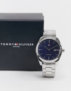 Наручные часы с синим циферблатом Tommy Hilfiger 1710426-Серебряный