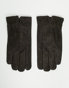 Коричневые замшевые перчатки для сенсорных экранов Barneys Original-Коричневый цвет Barney's Originals