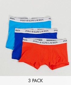 Набор из трех боксеров темно-синего/голубого/ оранжевого цвета с контрастным поясом и логотипом Polo Ralph Lauren-Мульти