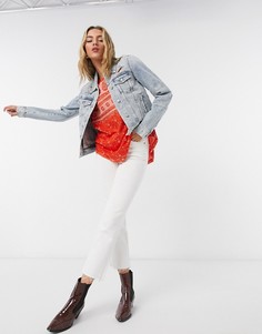 Светло-голубая джинсовая куртка Free People Rumors-Голубой