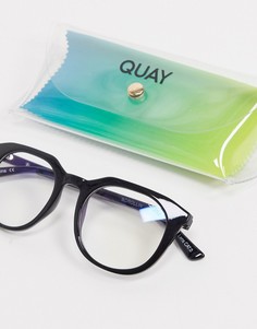 Черные очки унисекс с защитой от синего излучения Quay-Черный