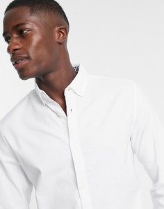 Оксфордская эластичная рубашка с длинными рукавами Original Penguin-Белый