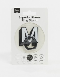 Кольцо для телефона с металлической буквой "M" Typo-Мульти