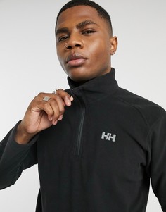 Черный флисовый топ с молнией 1/4 Helly Hansen-Черный цвет