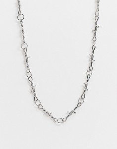 Ожерелье из колючей проволоки SVNX-Серебристый 7X