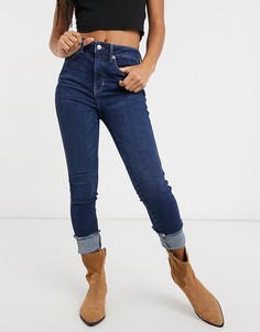 Синие джинсы скинни с завышенной талией Free People Raw-Голубой
