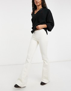 Расклешенные джинсы кремового цвета без застежки Free People Penny-Белый