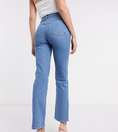 Прямые джинсы с завышенной талией ASOS DESIGN Tall-Голубой