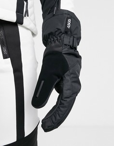 Черные горнолыжные перчатки ASOS 4505-Черный цвет
