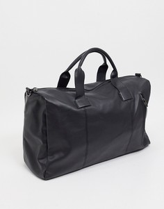 Черная классическая дорожная сумка из искусственной кожи French Connection-Черный цвет
