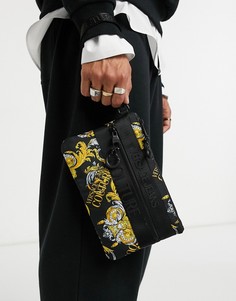 Черный клатч в стиле барокко Versace Jeans Couture