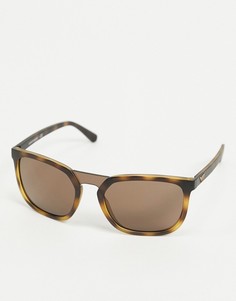 Квадратные солнцезащитные очки в черепаховой оправе Emporio Armani-Коричневый цвет