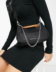 Черная сумка через плечо с ремешком-цепочкой Steve Madden Vital-Черный