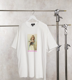 Oversized-футболка с принтом New Girl Order Curve-Белый