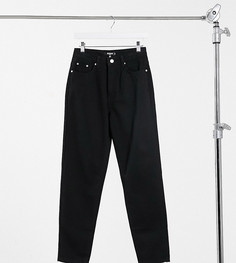 Черные джинсы из переработанного денима в винтажном стиле с завышенной талией Missguided Petite-Черный цвет