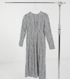 Платье миди с далматиновым принтом Missguided Petite-Белый
