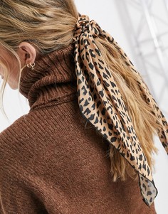 Атласный платок для волос с леопардовым принтом-Мульти Pieces