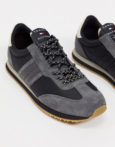Черные кроссовки для бега в стиле ретро с логотипом сбоку Tommy Hilfiger-Черный