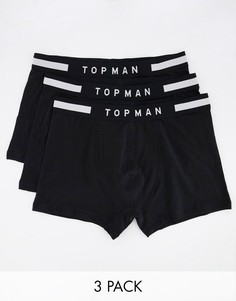 Набор из 3 черных боксеров-брифов Topman-Мульти